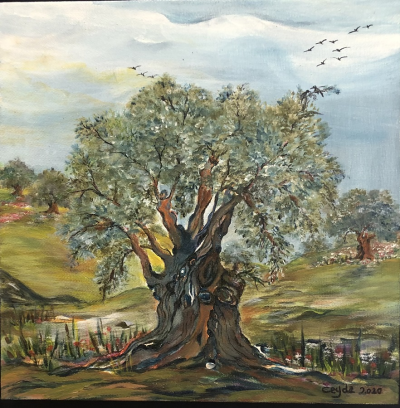 Zeytin Ağacı 30x30 cm Tüab - Ceyda Çoksezen