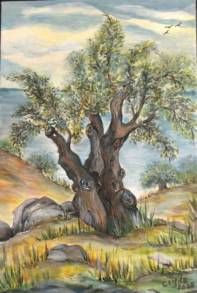 Zeytin Ağacı 20x30 cm Tüab - Ceyda Çoksezen